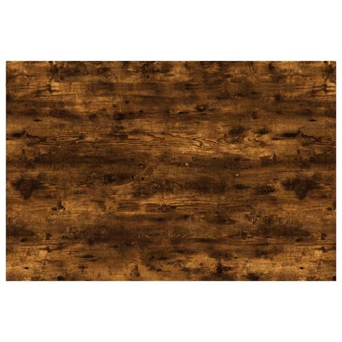 Væghylder 4 stk. 60x40x1,5 cm konstrueret træ røget egetræ