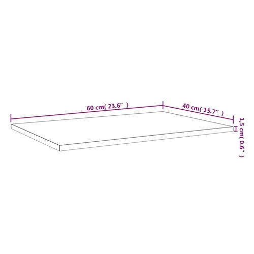 Væghylder 4 stk. 60x40x1,5 cm konstrueret træ røget egetræ
