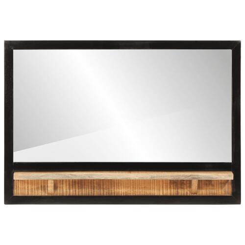 Spejl med hylde 80x8x55 cm glas og massivt mangotræ