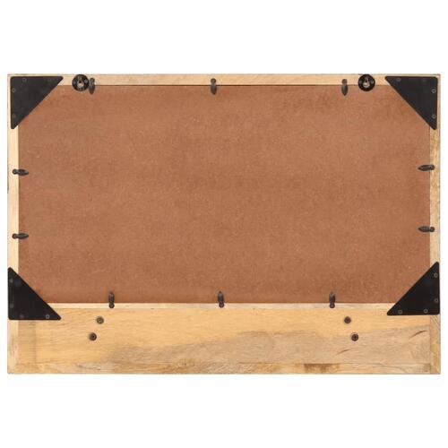 Spejl med hylde 80x8x55 cm glas og massivt mangotræ