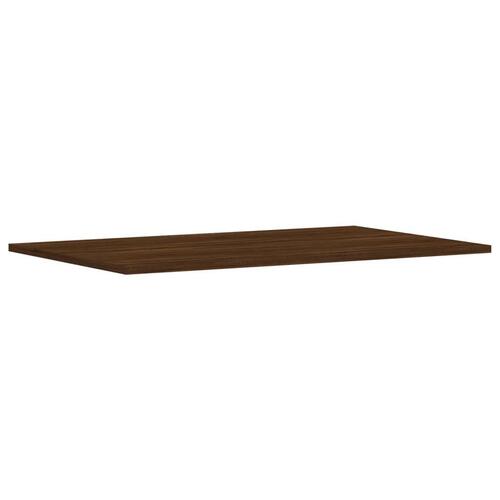 Væghylder 4 stk. 80x50x1,5 cm konstrueret træ brunt egetræ