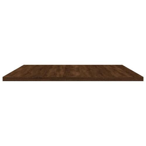 Væghylder 4 stk. 80x50x1,5 cm konstrueret træ brunt egetræ