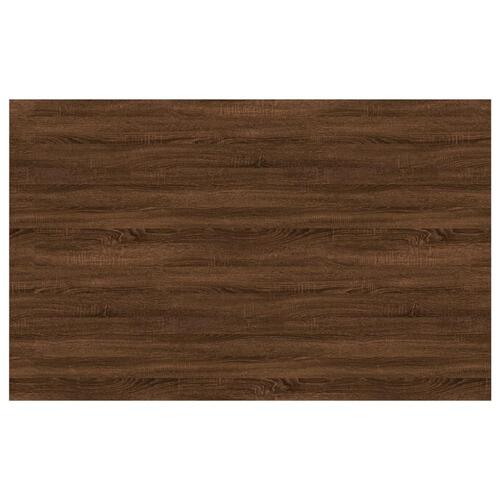 Væghylder 4 stk. 80x50x1,5 cm konstrueret træ brunt egetræ