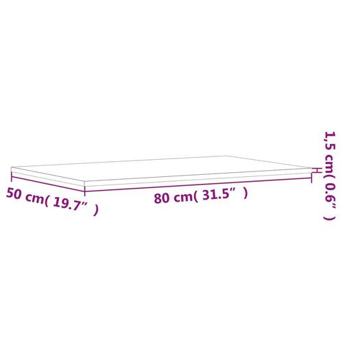 Væghylder 4 stk. 80x50x1,5 cm konstrueret træ brunt egetræ