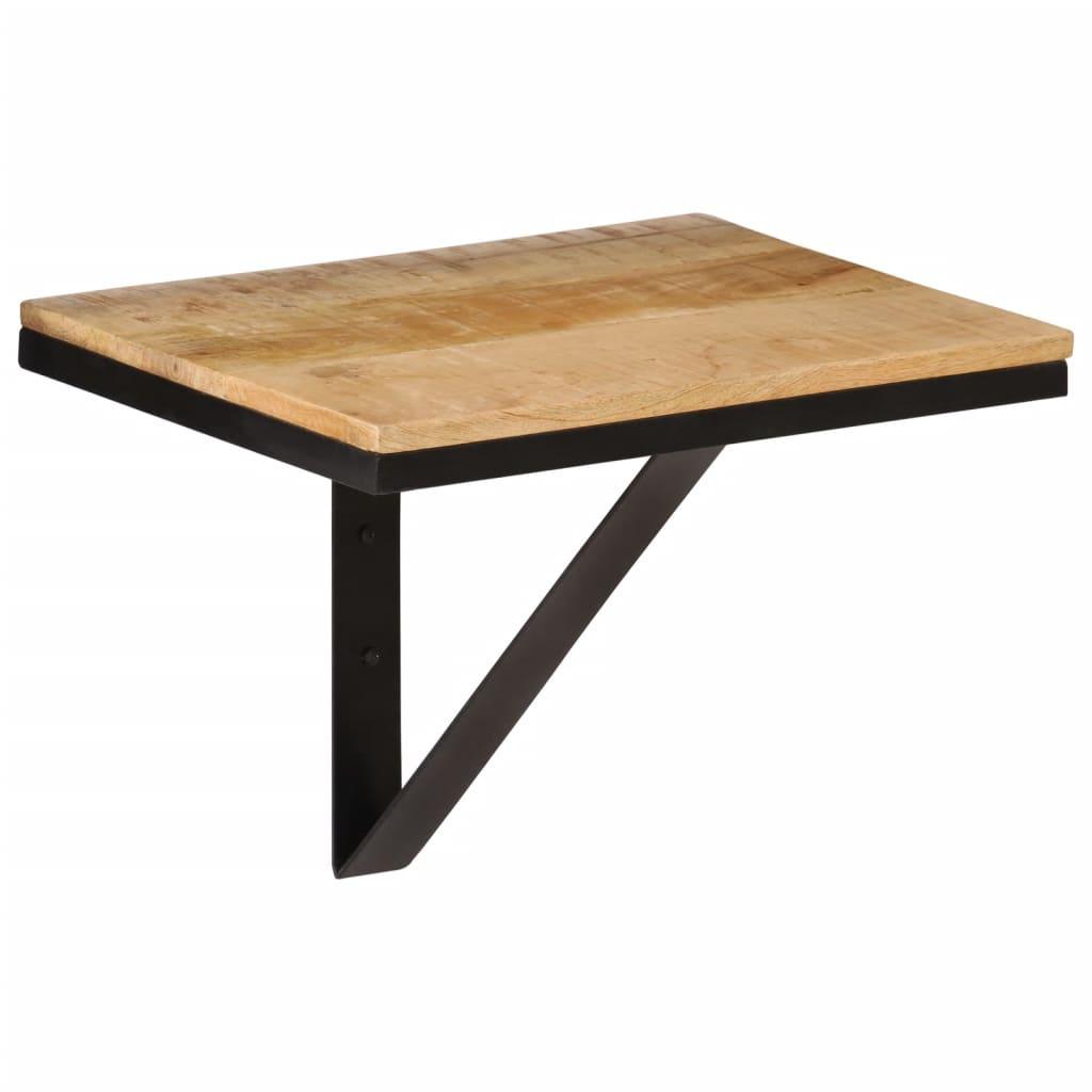 Væghylde 40x30x32 cm massivt mangotræ og jern