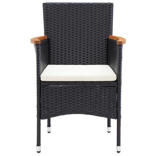Havestole 4 stk. polyrattan sort