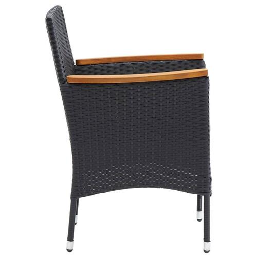 Havestole 4 stk. polyrattan sort