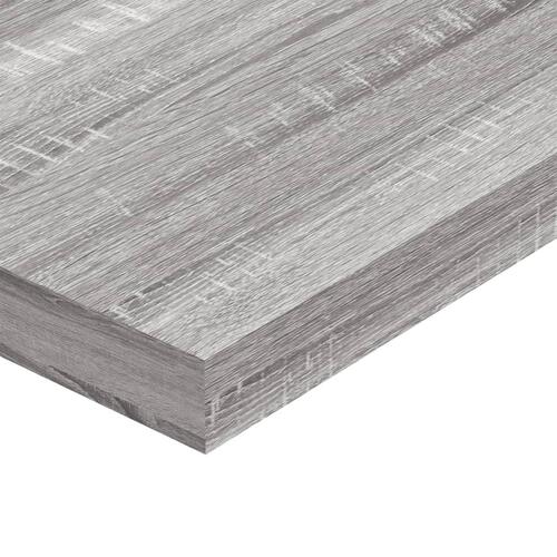 Væghylder 4 stk. 60x10x1,5 cm konstrueret træ grå sonoma-eg