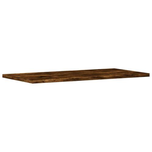 Væghylder 4 stk. 60x20x1,5 cm konstrueret træ røget egetræ