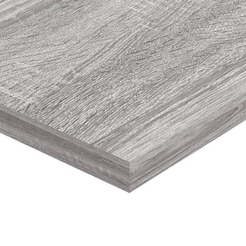 Væghylder 4 stk. 60x20x1,5 cm konstrueret træ grå sonoma-eg