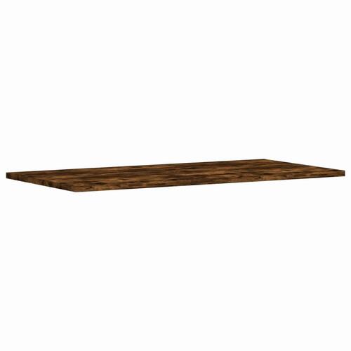 Væghylder 4 stk. 80x30x1,5 cm konstrueret træ røget egetræ