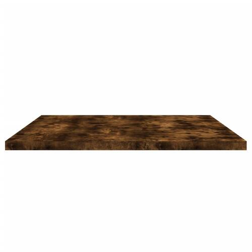 Væghylder 4 stk. 80x30x1,5 cm konstrueret træ røget egetræ