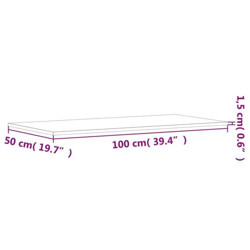 Væghylder 4 stk. 100x50x1,5 cm konstrueret træ brunt egetræ