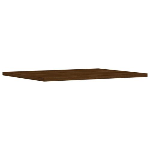 Væghylder 4 stk. 40x50x1,5 cm konstrueret træ brunt egetræ