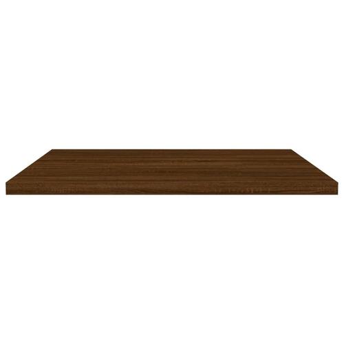Væghylder 4 stk. 40x50x1,5 cm konstrueret træ brunt egetræ