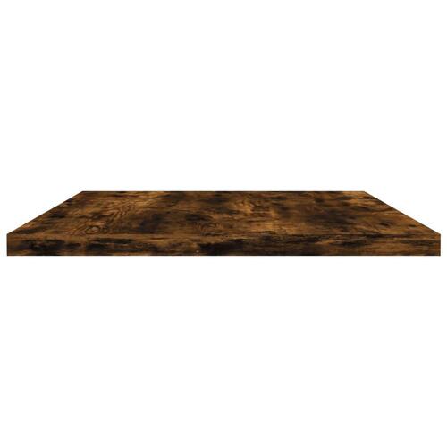 Væghylder 4 stk. 60x30x1,5 cm konstrueret træ røget egetræ