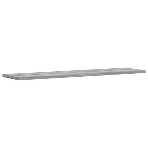 Væghylder 4 stk. 80x20x1,5 cm konstrueret træ grå sonoma-eg