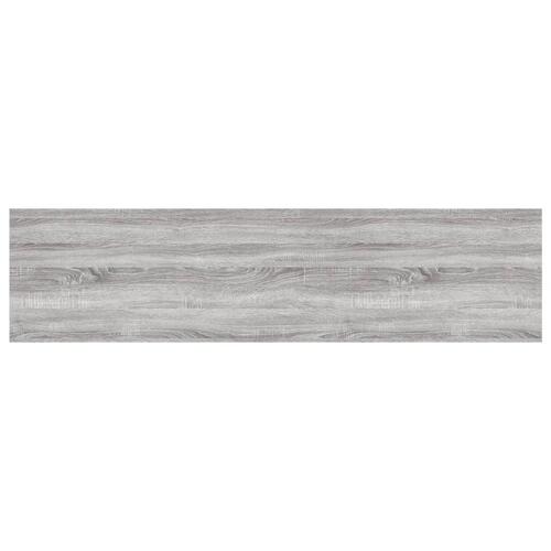 Væghylder 4 stk. 80x20x1,5 cm konstrueret træ grå sonoma-eg