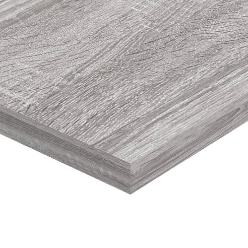 Væghylder 4 stk. 80x20x1,5 cm konstrueret træ grå sonoma-eg