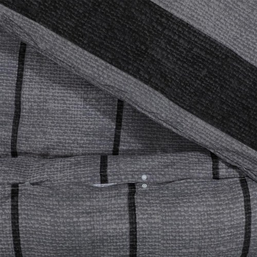 Sengetøjssæt 260×220 cm - bomuld, mørkegrå