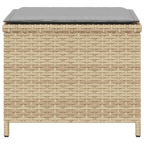 Haveskamler 4 stk. med hynder 41x41x36 cm polyrattan beige