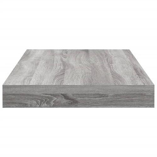 Væghylder 4 stk. 40x10x1,5 cm konstrueret træ grå sonoma-eg