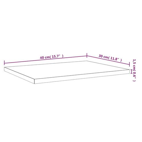 Væghylder 4 stk. 40x30x1,5 cm konstrueret træ røget egetræ