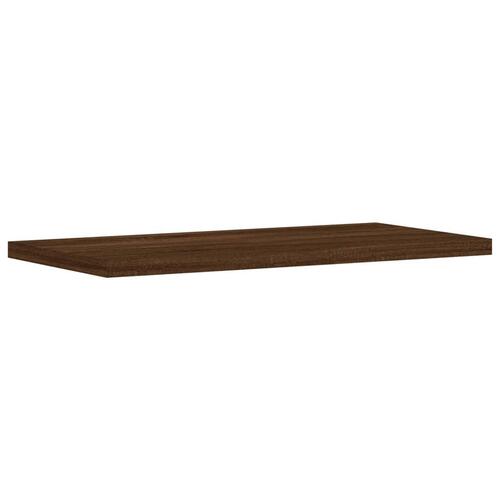 Væghylder 4 stk. 40x20x1,5 cm konstrueret træ brunt egetræ