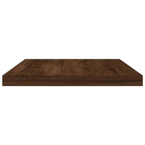 Væghylder 4 stk. 40x20x1,5 cm konstrueret træ brunt egetræ