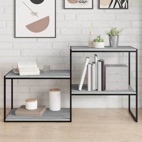 Væghylder 4 stk. 60x50x1,5 cm konstrueret træ grå sonoma-eg
