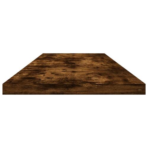 Væghylder 4 stk. 100x20x1,5 cm konstrueret træ røget egetræ