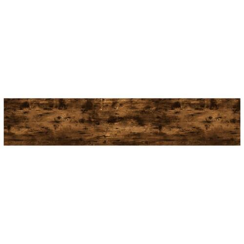 Væghylder 4 stk. 100x20x1,5 cm konstrueret træ røget egetræ