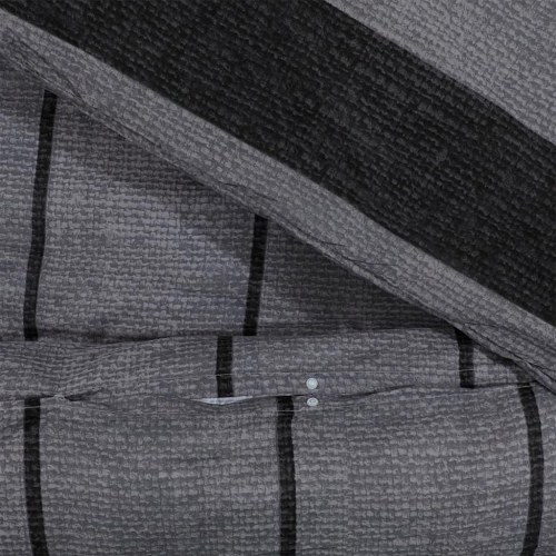 Sengetøj 140×200 cm i 100 % bomuld - mørkegrå