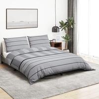 Sengetøj 240x220 cm bomuld grå