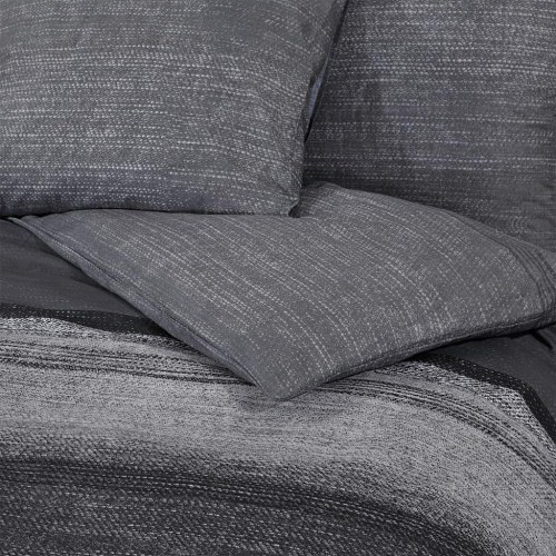 Sengetøjssæt 200 x 200 cm i 100 % bomuld - mørkegrå