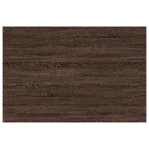 Væghylder 4 stk. 60x40x1,5 cm konstrueret træ brunt egetræ