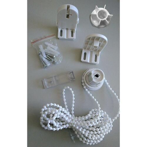 Gennemsigtigt rullegardin Naturals Hvid Polyester (OUTLET A)