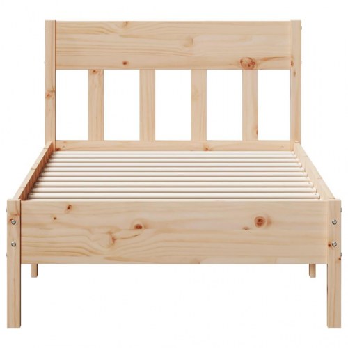 Sengeramme naturfarvet 90 x 190 cm i massivt fyrretræ