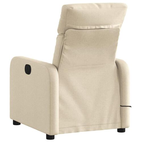 Massagestol stof cremefarvet
