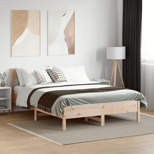 Sengeramme uden madras 160x200 cm massivt fyrretræ