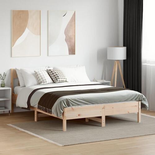 Sengeramme uden madras 120x200 cm massivt fyrretræ