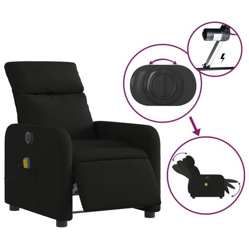Eldrevet massagestol stof sort