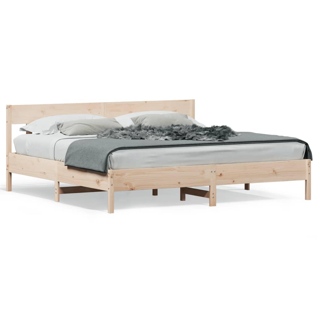 Sengeramme uden madras 180x200 cm massivt fyrretræ