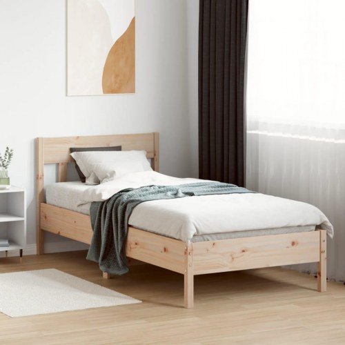 Sengeramme uden madras 100x200 cm massivt fyrretræ