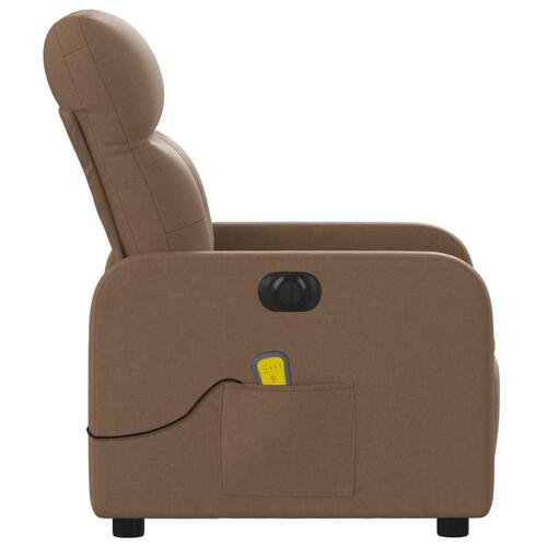 Eldrevet massagestol stof brun
