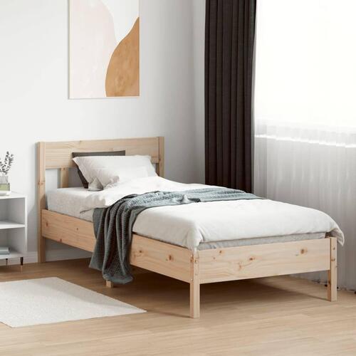 Sengeramme uden madras 90x200 cm massivt fyrretræ