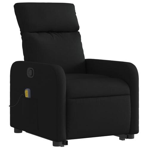 Løftestol med massage stof sort