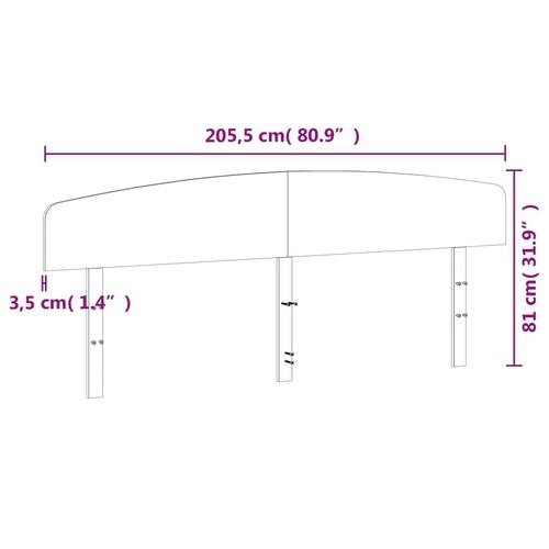 Sengegavl 200 cm massivt fyrretræ