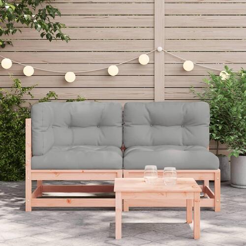 2-personers havesofa med hynder massivt douglasgran