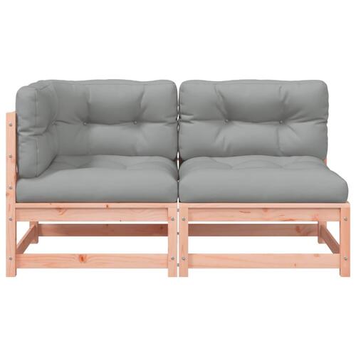 2-personers havesofa med hynder massivt douglasgran